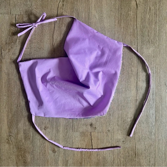 Handmade Y2K Blingy Bratz Doll Embellished Cowl Neck Bandana Backless Top - Sz S - Picture 5 of 8